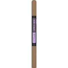 L&apos;Oreal Paris Maybelline Express Brow Duo Натуральный карандаш для бровей 2-в-1 + пудра-филлер Темно-русый, 1 шт., Maybelline New York