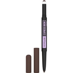 Карандаш для бровей Satin Brow Duo - 004: Темно-коричневый, Maybelline New York