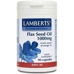 Масло семян льна 90 капсул по 1000 мг, Lamberts