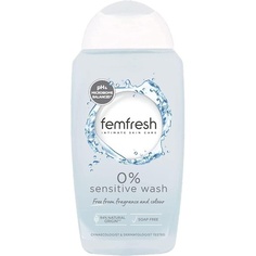 0% Sensitive интимное мытье, женская гигиена, гель для душа и ванны, очищающее средство, 250 мл, черника, Femfresh