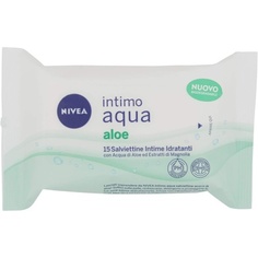 Intimo Aqua Увлажняющие салфетки для интимной гигиены с алоэ, Nivea