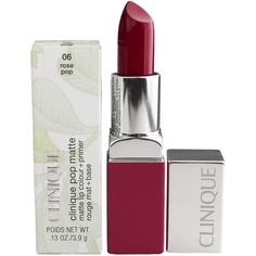 Матовая помада Pop Matte Lipstick Color 06 Rose Pop, Clinique