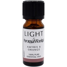 Легкое эфирное масло амирис и апельсин для унисекс, 0,33 унции, Aromaworks