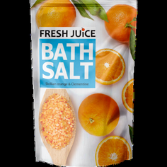 Соль для ванн с сицилийским апельсином и клементином, богатая минералами, 500 г, Fresh Juice