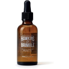 Масло для бороды для мужчин с аргановым и оливковым маслом, маслом ши и витамином Е — способствует росту и восстановлению — 1 бутылка, Hawkins &amp; Brimble