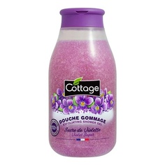 Скраб для душа с фиолетовыми сахарными зернами, 100% натуральный, 270 мл, Cottage