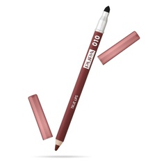 Milano True Lips Смешиваемый карандаш для губ, двусторонний матовый цвет и кисть 010 Burnt Sienna, 0,042 унции, Pupa
