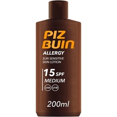 Лосьон для чувствительной кожи от аллергии Spf15 200 мл, Piz Buin