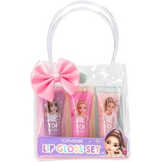 Набор блесков для губ Topmodel Snap Shots для детей с тремя блесками для губ с приятным ароматом розового, розового и фиолетового цвета, Depesche