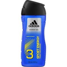 Sport Energy 3 в 1 Гель для душа Шампунь для умывания лица 250 мл, Adidas