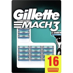 Сменные лезвия для мужской бритвы Mach3, 16 шт. – Упаковка из 16 шт., Gillette