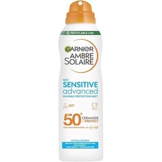 Ambre Solaire Spf 50+ Sensitive Advanced Dry Mist Солнцезащитный крем-спрей 150 мл, Garnier