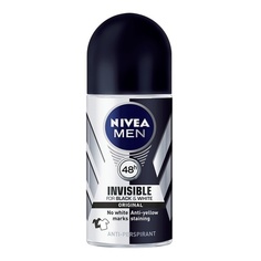 Шариковый антиперспирант для мужчин Invisible For Black &amp; White Power 50мл, Nivea