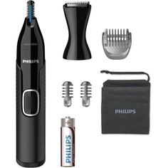 Триммер для волос в носу серии 5000, водонепроницаемый, с прецизионным триммером, черный, Philips