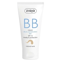 Bb крем для жирной и комбинированной кожи Spf15 Natural Tone 50мл, Ziaja