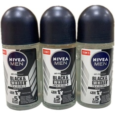 Мужской черный и белый невидимый дезодорант шариковый 50 мл, Nivea