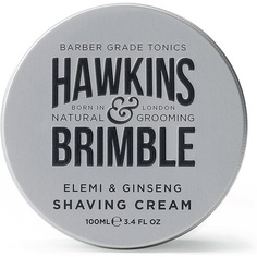 Крем для бритья Hawkins And Brimble, 100 мл, 3,4 жидких унции, мыло для бритья, лосьон для мужчин, хорошая пена, с легким ароматом, Hawkins &amp; Brimble