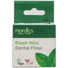 Эко зубная нить из кукурузного крахмала со свежей мятой 15г, Nordics Organic Care