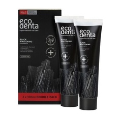 Зубная паста с черным углем Натуральная паста 2X100 мл, Eco Denta