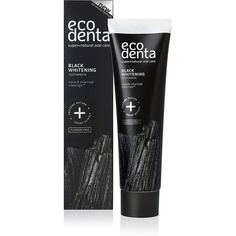 Зубная паста с активированным углем, отбеливающая зубная паста, естественным образом отбеливает зубы и удаляет налет, черная натуральная зубная паста без фтора, 100 мл, Ecodenta