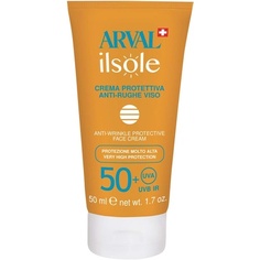 Il Sole Защитный солнцезащитный крем для лица против морщин Spf 50+ 50 мл, Arval