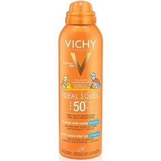 IdгAl Soleil Спрей солнцезащитный крем против песка для детей с SPF 50+ 200мл, Vichy