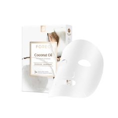 Питательная тканевая маска с кокосовым маслом для обезвоженной кожи, 3 упаковки — глубоко увлажняющая чистая формула, Foreo