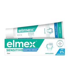 Зубная паста Sensitive Gentle White 75 мл - для чувствительных зубов, бережное и тщательное удаление пятен, Elmex