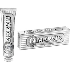 Зубная паста для курильщиков Whitening Mint 85 мл - естественное отбеливание зубов и интенсивная свежесть, Marvis