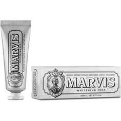 Отбеливающая зубная паста с мятой, 25 мл — дорожный размер для ярких и здоровых зубов, Marvis