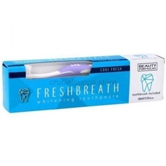 Отбеливающая зубная паста Freshbreath 100мл с кисточкой, Beauty Formulas