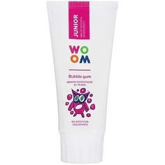 Зубная паста Woom Junior Bubble Gum 50 мл помогает предотвратить кариес и укрепить зубную эмаль, Generic