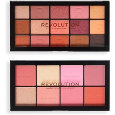 Подарочный набор Revolution Pink Moments для лица и глаз, 2 палетки теней для век и румян Ultimate, Makeup Revolution