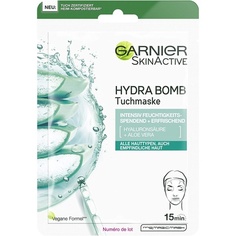 Тканевая маска для лица Hydra Bomb с гиалуроновой кислотой и алоэ вера 28 г, Garnier