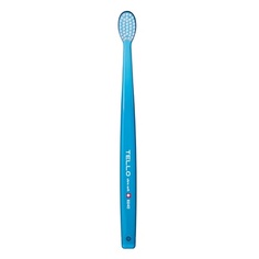 6240 Ультрамягкая швейцарская зубная щетка для взрослых для бережной чистки с эргономичной ручкой, разные цвета, 1 шт., Tello