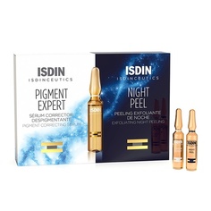 Isdin Isdinceutics Pigment Expert + Night Peel Treatment 10+10 Ампул - Осветляющая сыворотка для лица и ночной пилинг, Isdinceutics De