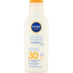 Солнечное молочко для немедленной защиты Sensitive Spf30, 200 мл, Nivea
