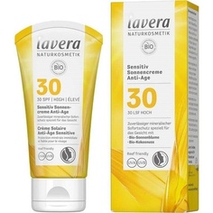 Солнцезащитный крем для чувствительной кожи Anti-Age Spf 30, натуральная косметика, сертифицированный веган, 50 мл, Lavera