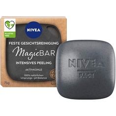 Magicbar Очищающее мыло для лица с отшелушивающим углем 75G, Nivea