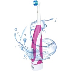 Электрическая зубная щетка Easy Clean на батарейках, розовая, Tm Electron