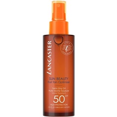 Sun Beauty Оптимизатор быстрого загара Satin Dry Oil Spf50 150 мл, Lancaster