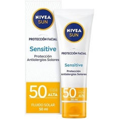 Солнцезащитный крем для чувствительной кожи лица Spf50 50 мл, Nivea