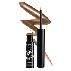 Epic Wear Metallic Liquid Liner Коричневая металлическая водостойкая подводка для глаз, Nyx Professional Makeup