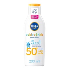 Sun Kids Sensitive Protect &amp; Play Детский солнцезащитный крем SPF 50, 200 мл, Nivea