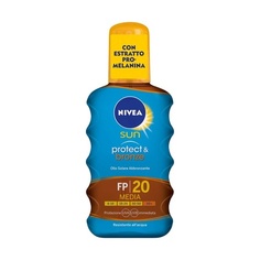 Активирующее защитное масло для загара Sun Protect &amp; Bronze Sun Tan Spf 20, 200 мл, Nivea