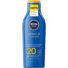 Солнцезащитное молочко для защиты и увлажнения Spf20 200 мл, Nivea