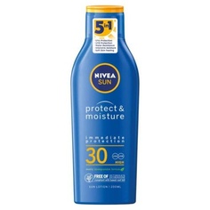 Sun Protect &amp; Moisture Увлажняющий солнцезащитный лосьон Spf30 200 мл, Nivea