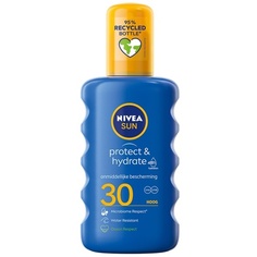 Солнцезащитный спрей для защиты и увлажнения SPF 30, 200 мл, Nivea