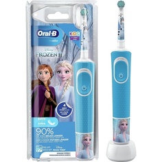Детская аккумуляторная электрическая зубная щетка 1 ручка с Disney Frozen 2 для детей от 3 лет, Oral-B