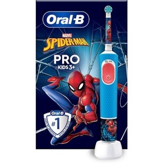 Электрическая зубная щетка Kids Pro 103 Spiderman для детей от 3 лет — синяя, Oral-B